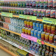 店内缶チューハイコーナー