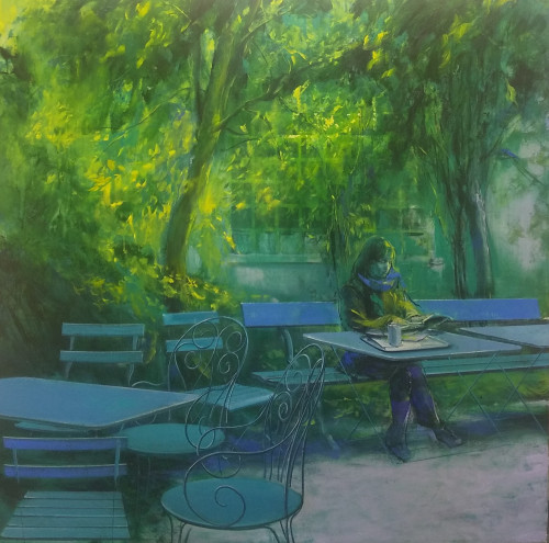 5「緑陰 -ジョルジュ サンドの庭-」50号S  キャンバスに油彩