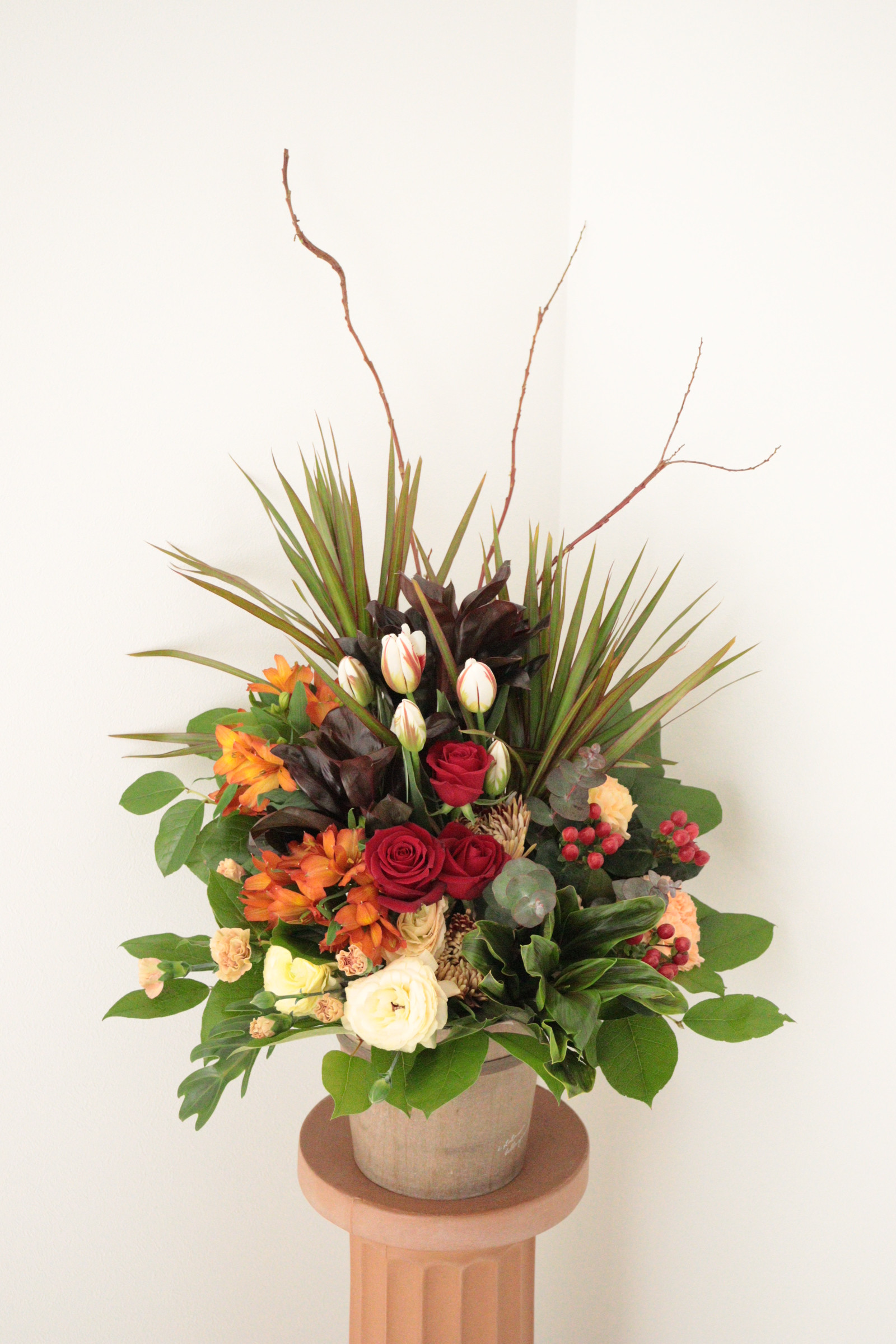 インパクト大！　お祝いのアレンジメント