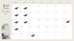ベージュ　シンプル　2025年カレンダー　月曜始まり　月間　予定表　スケジュール　カレンダー - 12.png