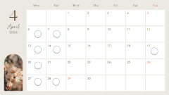 ベージュ　シンプル　2026年カレンダー　月曜始まり　月間　スケジュール　予定　カレンダー - 4.png