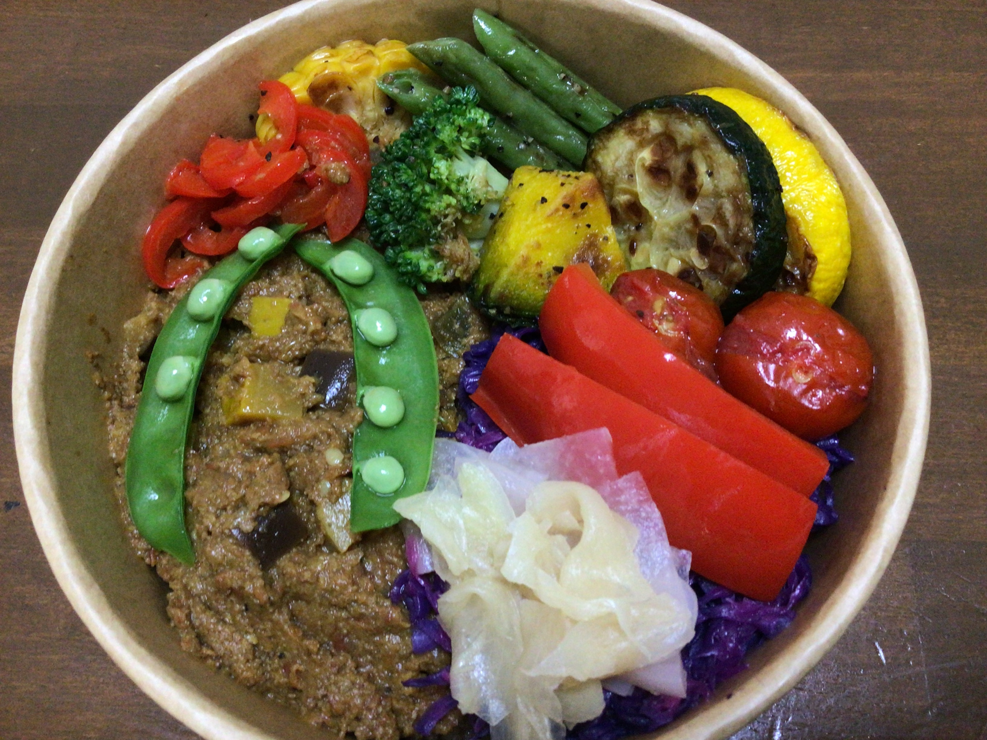 酵素玄米　高野豆腐と野菜のドライカレー