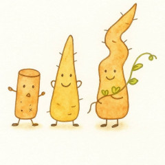 自然薯3兄弟イラスト