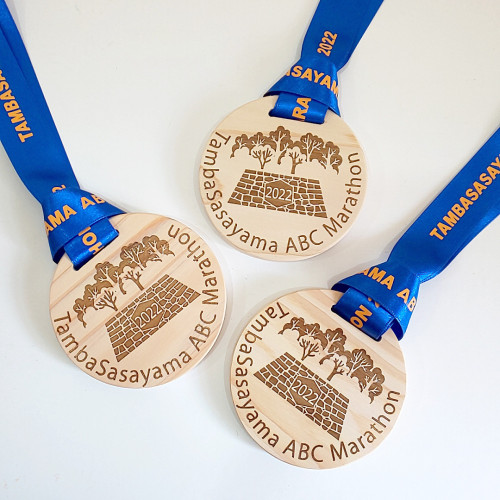 丹波篠山ABCマラソン2022　木製メダルについて
