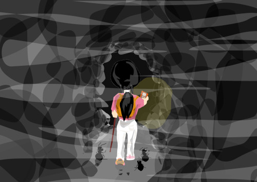 魔法の地図と子供達 ルノねえ後ろ姿.jpeg