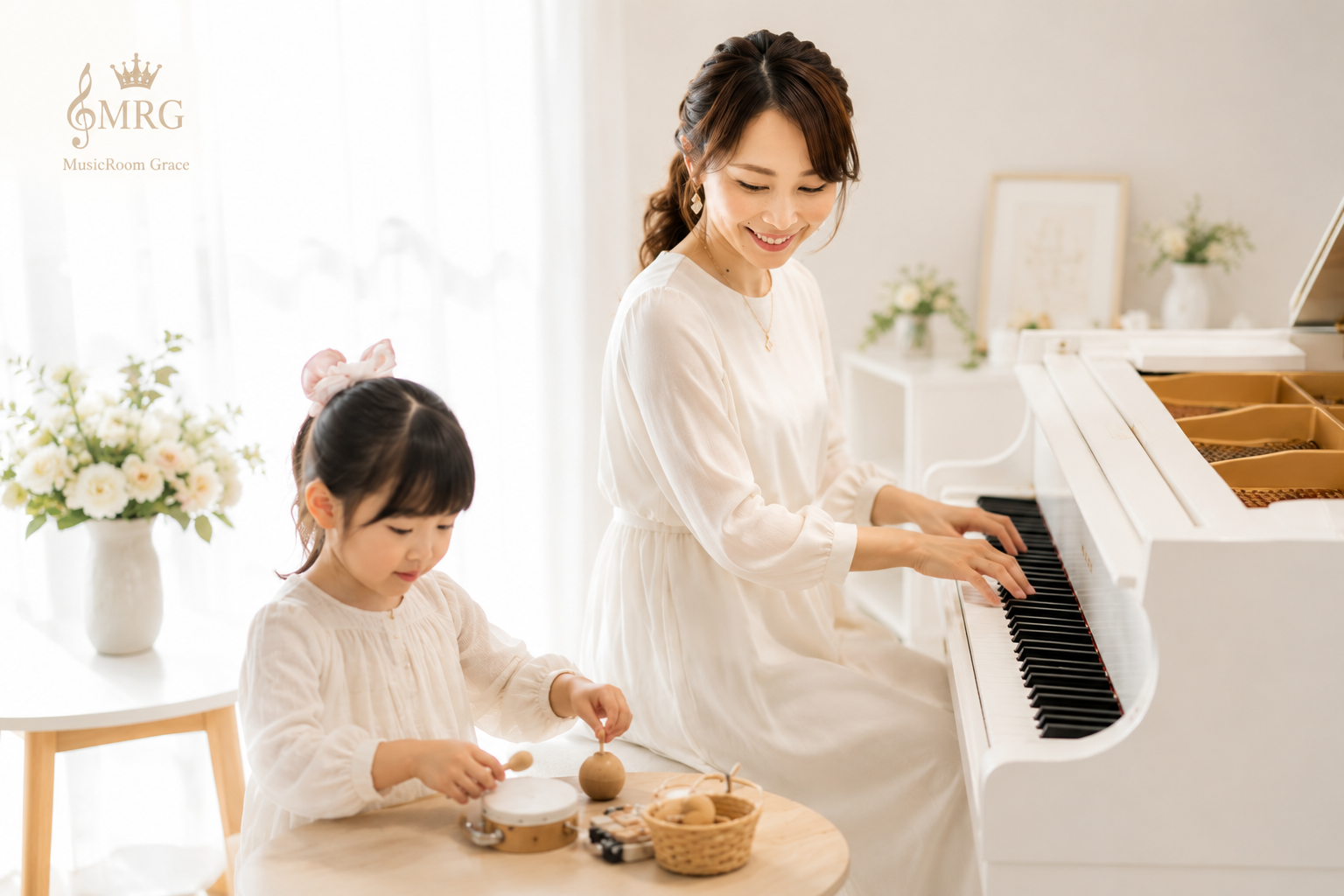 横浜市戸塚区 MusicRoom Grace 子どもの音楽療法 ピアノと楽器を使った個別セッション