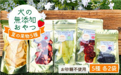 犬の無添加おやつ☆お砂糖不使用ドライフルーツ夏の果物5種×2セット