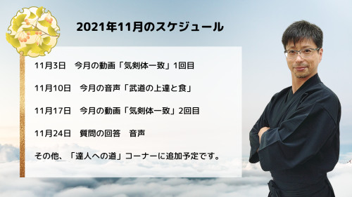 達人研究所の11月のスケジュール