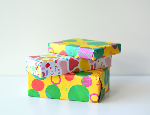Yummy is freedom wrapping paper design