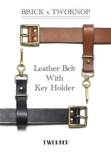 Brick x TWOKNOP Leather Belt with Key Holder