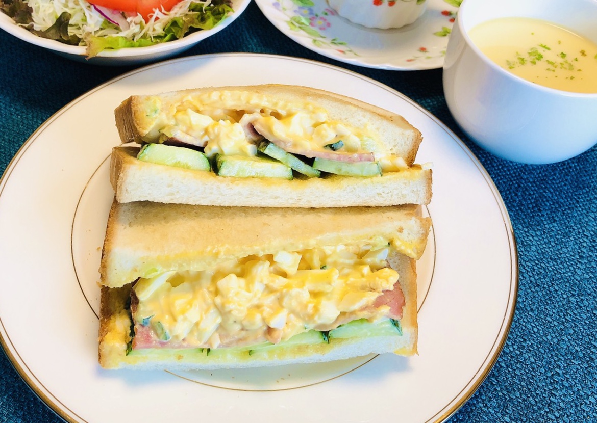 ハムたまごサンド 杜のレストラン Cafe Blue Bee ハムたまごサンド 杜のレストラン Cafe Blue Bee