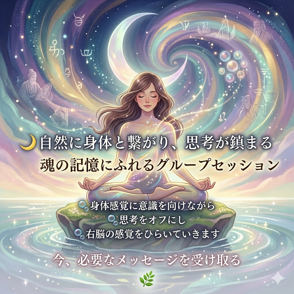 4/4誘導瞑想グループセッション(90分)のご案内   