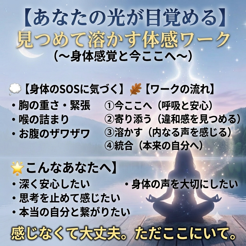 見つめて 溶かす体感ワーク