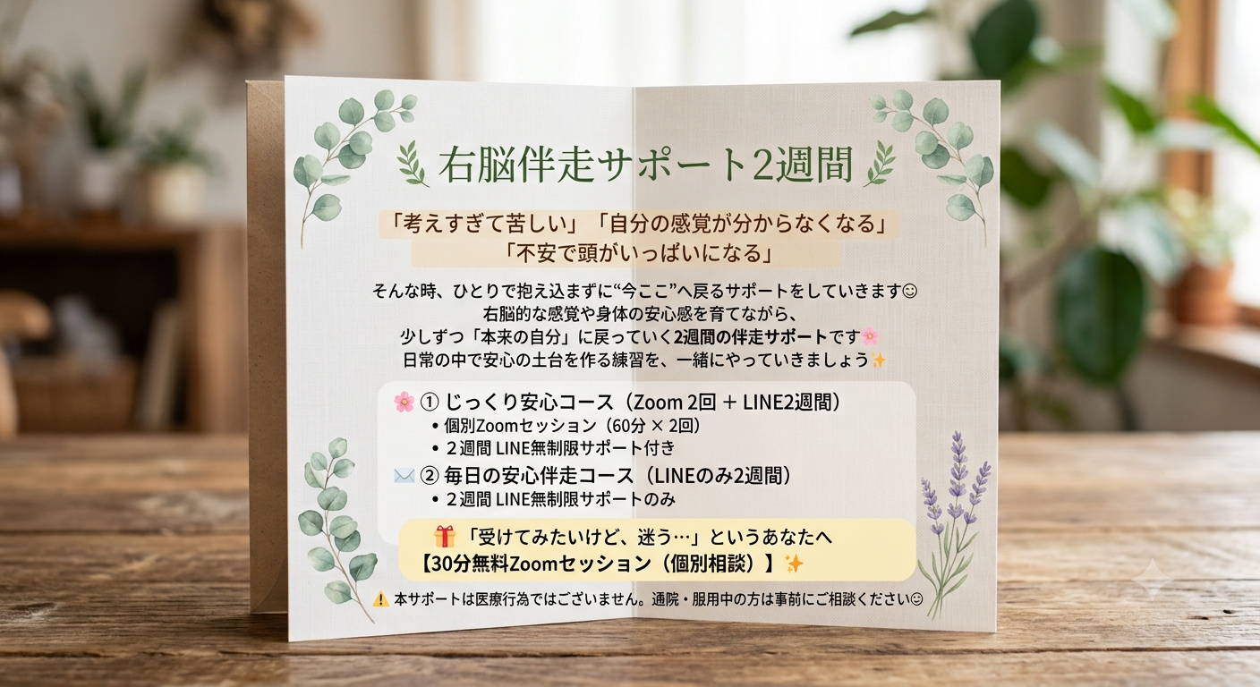 ​🌿 右脳伴走サポート2週間🌿
