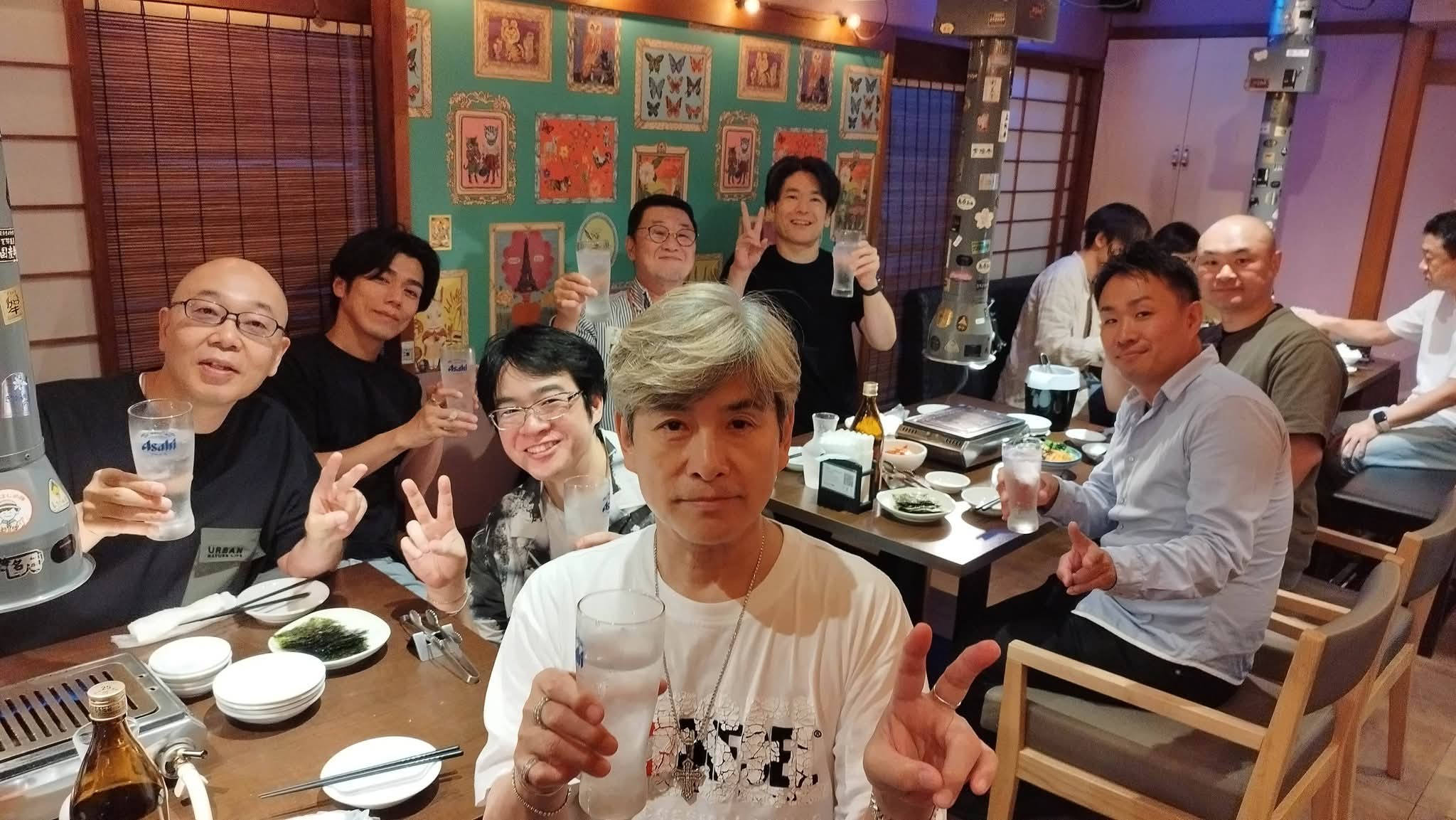 師匠上原先生、仲間の先生との食事会