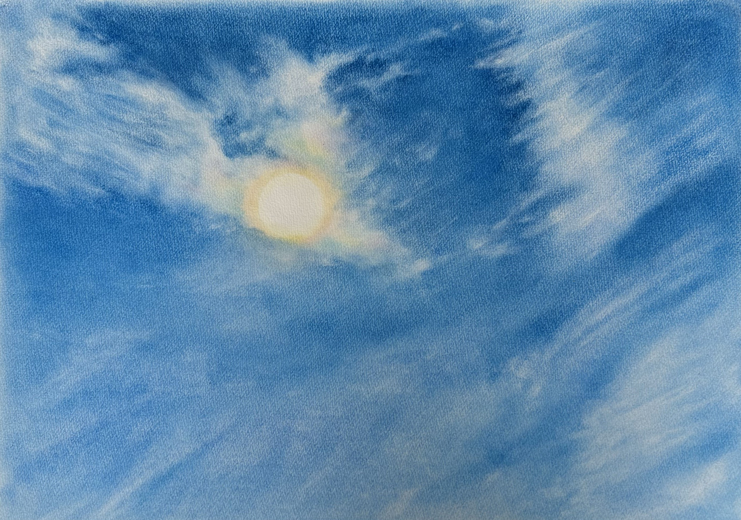 パステルアート　「彩雲」大分で出会った青空