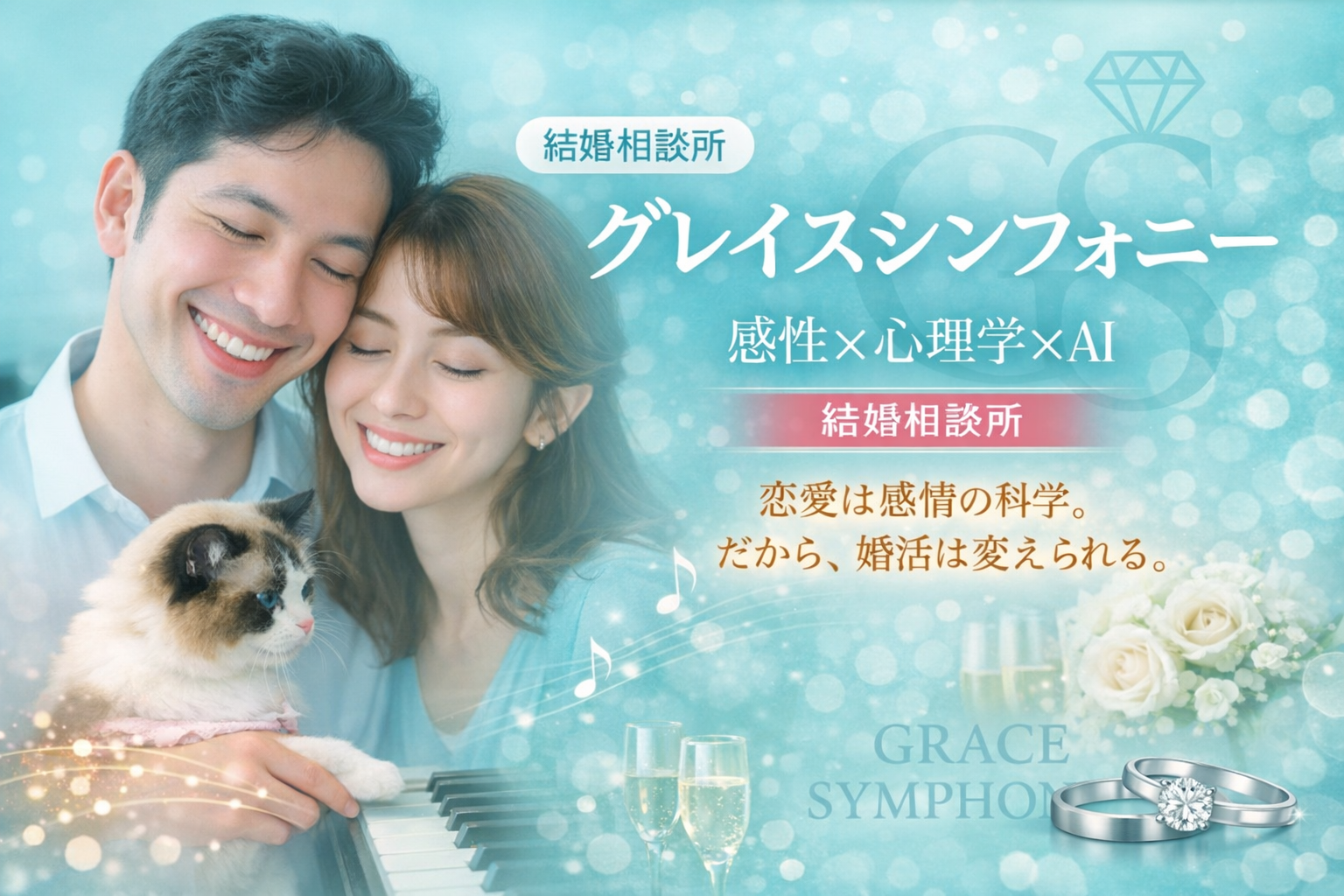 医師×音楽家の結婚　東京銀座の人気婚活サロン『グレイスシンフォニー』がプロデュースする安心・高年収当ハイスペック・ハイステイタス男性と結婚する為の効率的な婚活が叶います。
