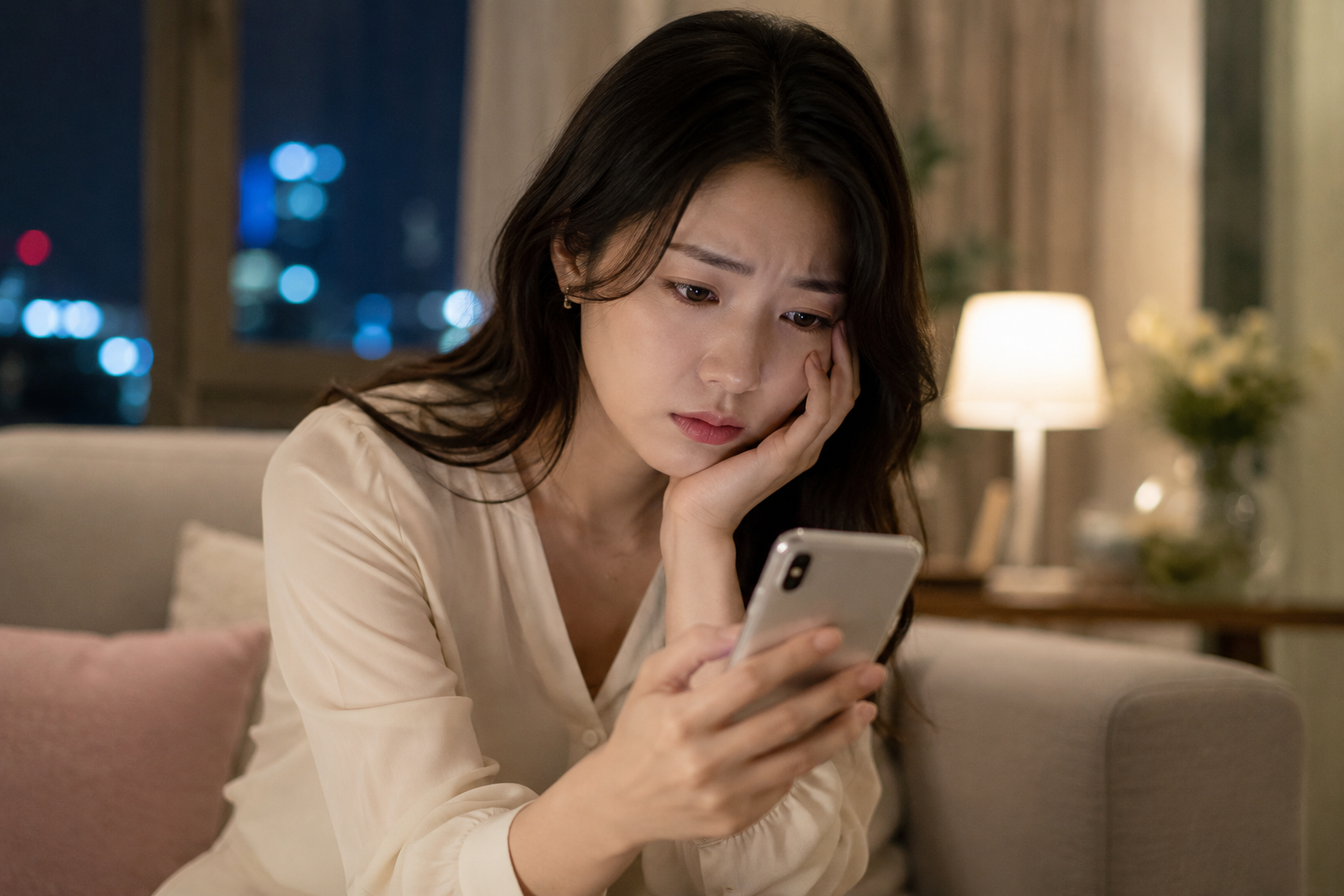 仮交際中に不安になる女性