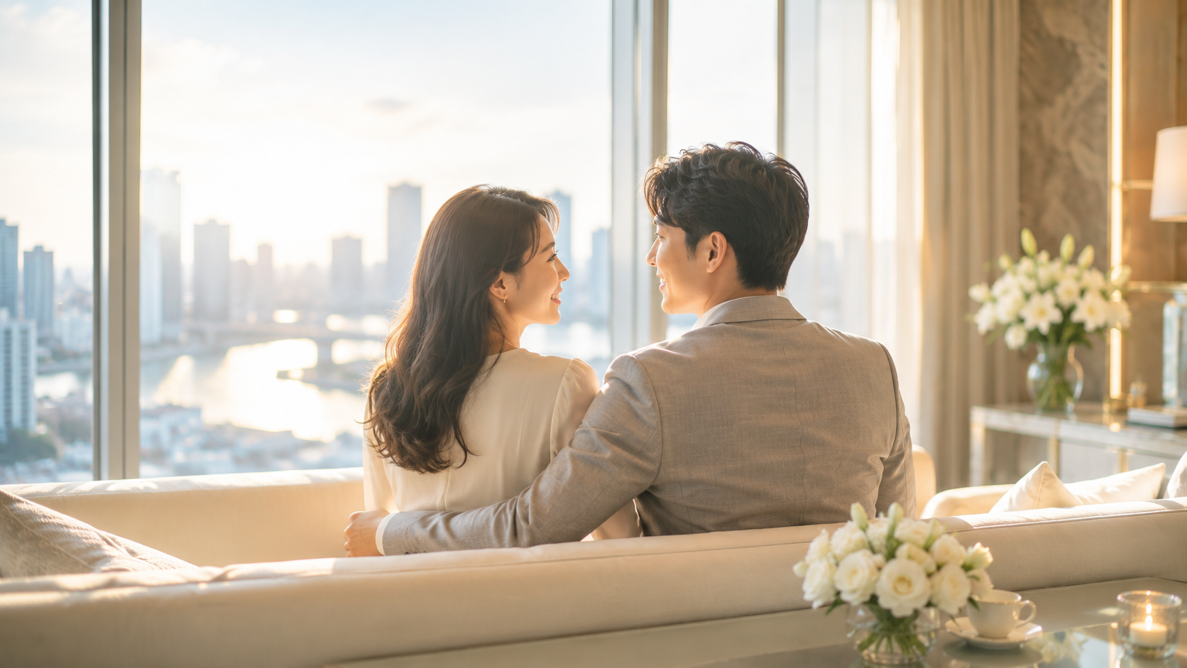結婚をイメージするカップル Grace Symphony 婚活ライブラリー