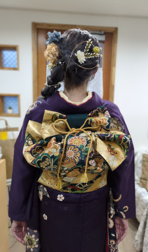 二十歳の集い帯むすび　リボン