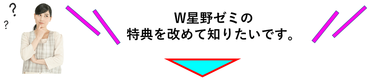星野ゼミの特典を改めて知りたいです