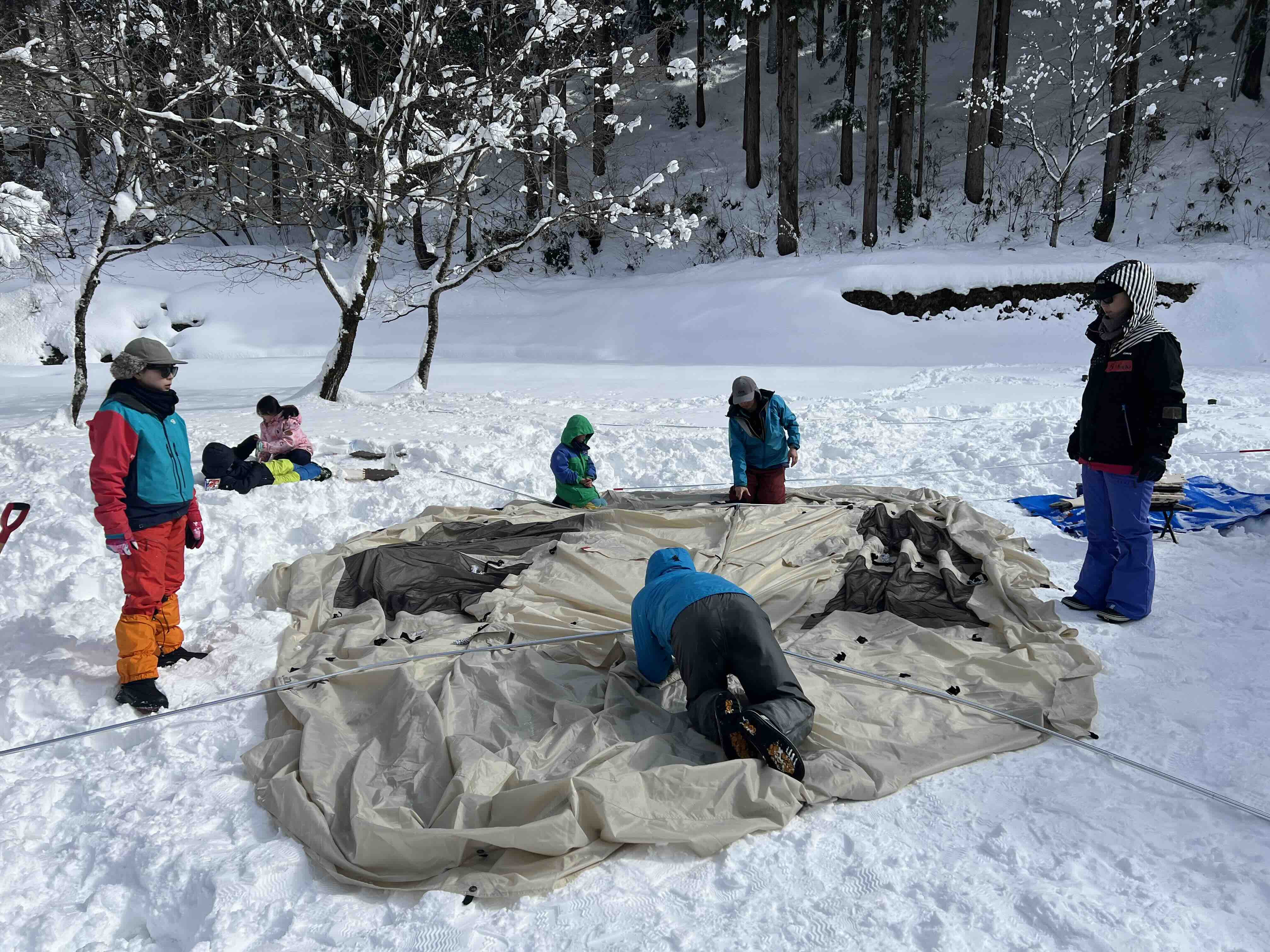 雪中キャンプ１日目