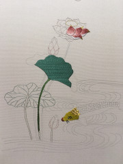 刺繍蓮池と鯉.jpg