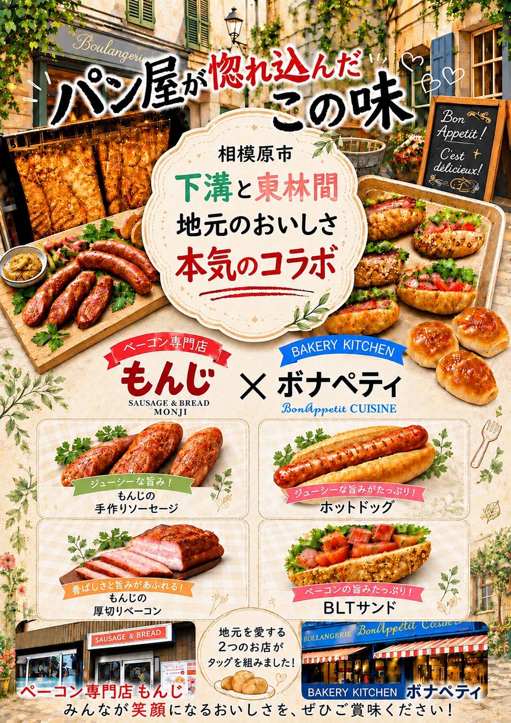『ベーコン専門店もんじ』さんとのコラボ商品販売中‼️