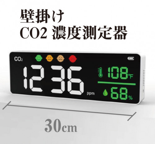 大型パネル壁掛けCO2測定器