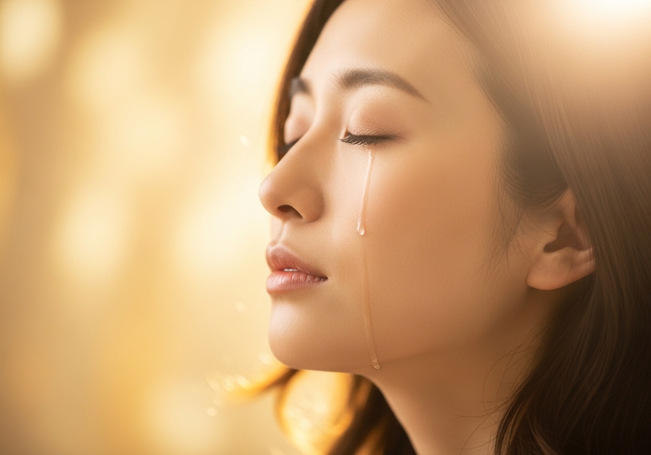 涙とカタルシスのイメージ