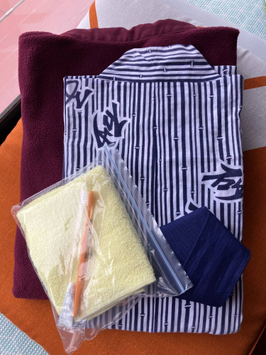 浴衣、洗面セット