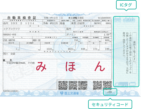 電子車検証について