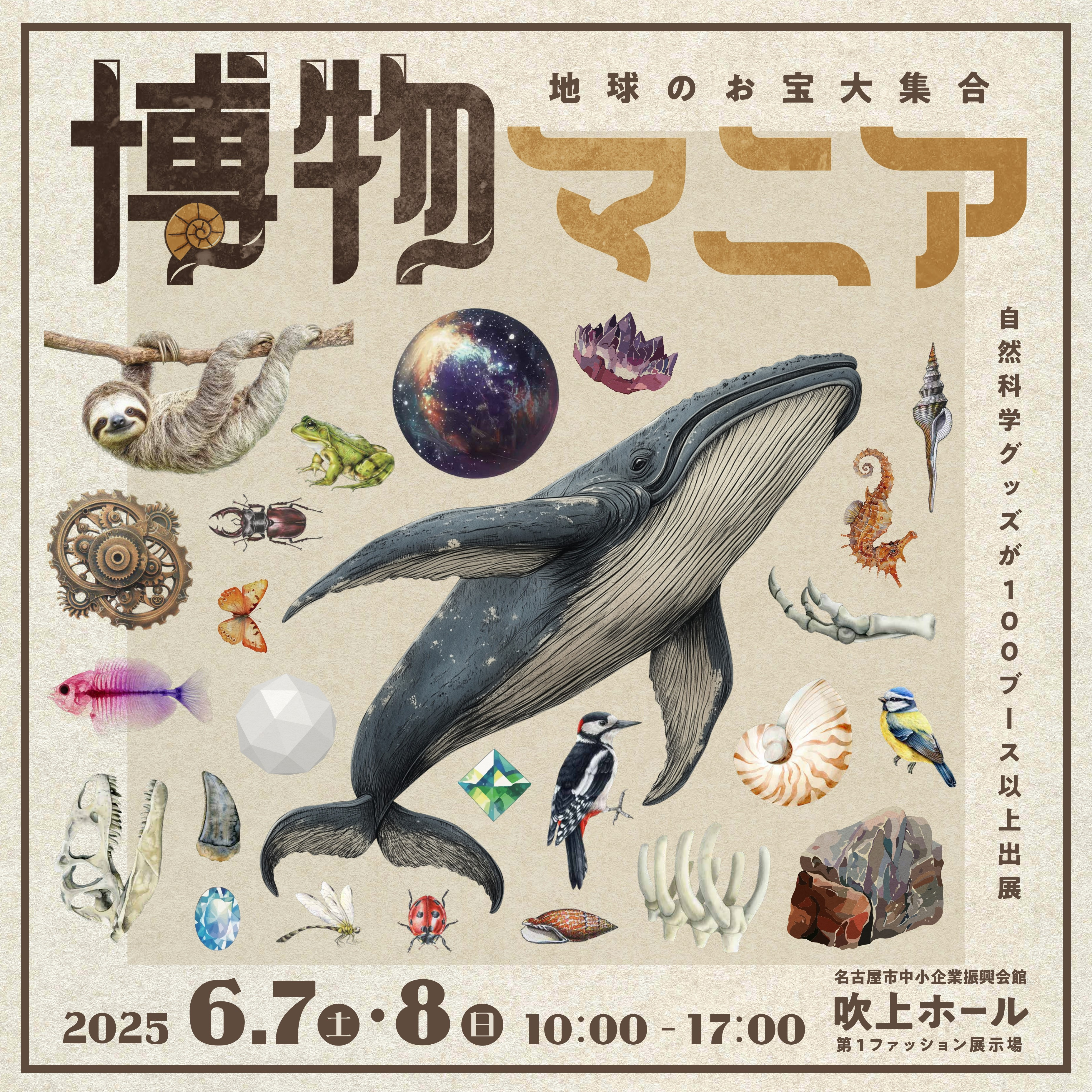 6/7(土) 6/8(日)　地球のお宝大集合！ 博物マニア　名古屋市中小企業振興会館