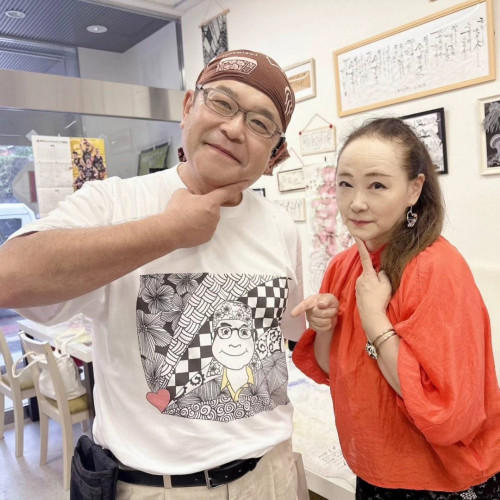 本人似顔絵Tシャツ