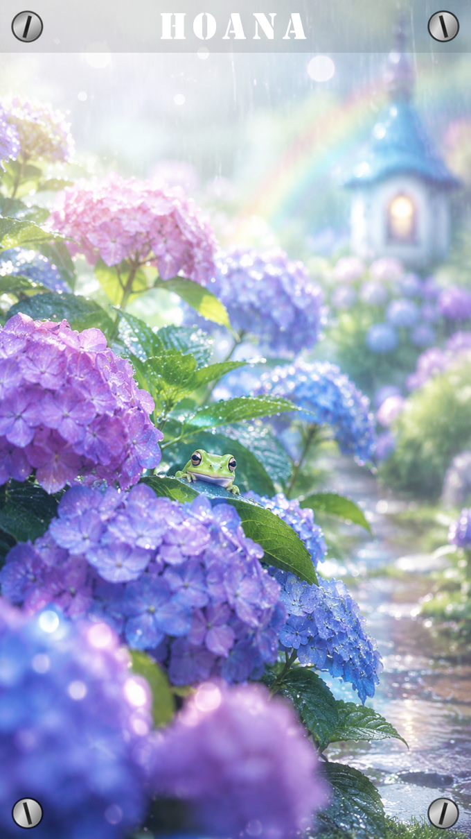 夢幻的な紫陽花の庭