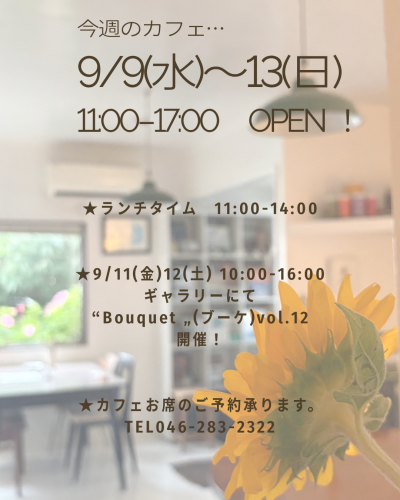 ランチタイム開始します