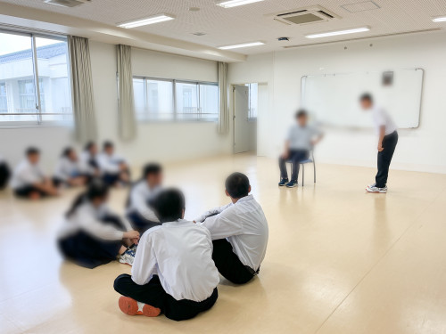坂井市立三国中学校に演劇体験をお届けしました