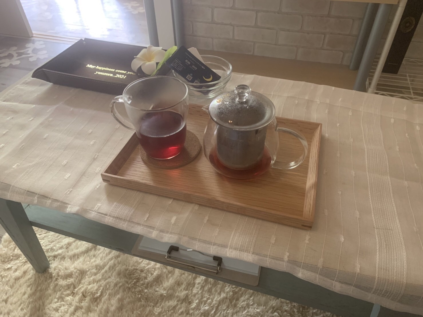 施術後はハーブティーをサービス♫
