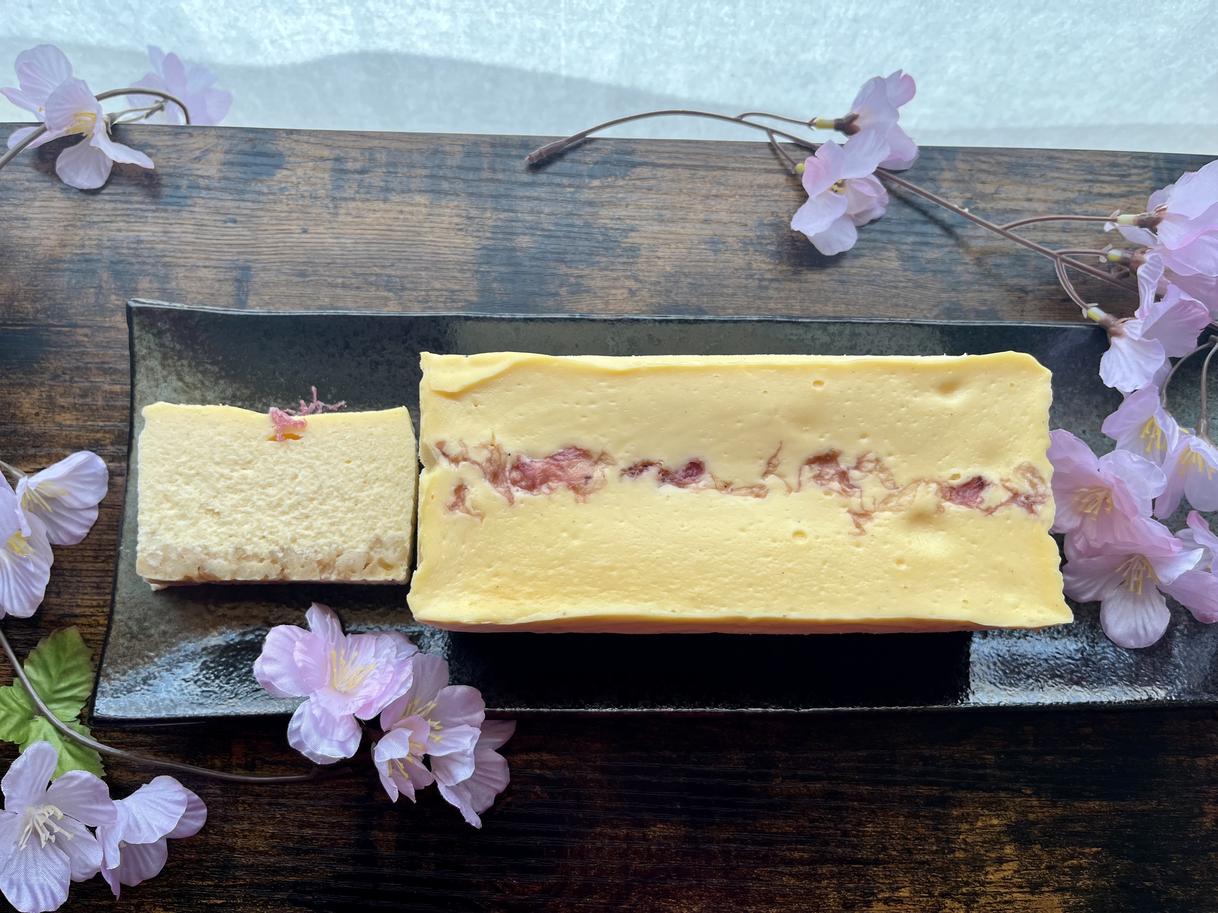 桜花ベイクドチーズケーキ