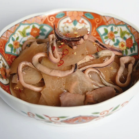 丸干しいかと大根の煮たの