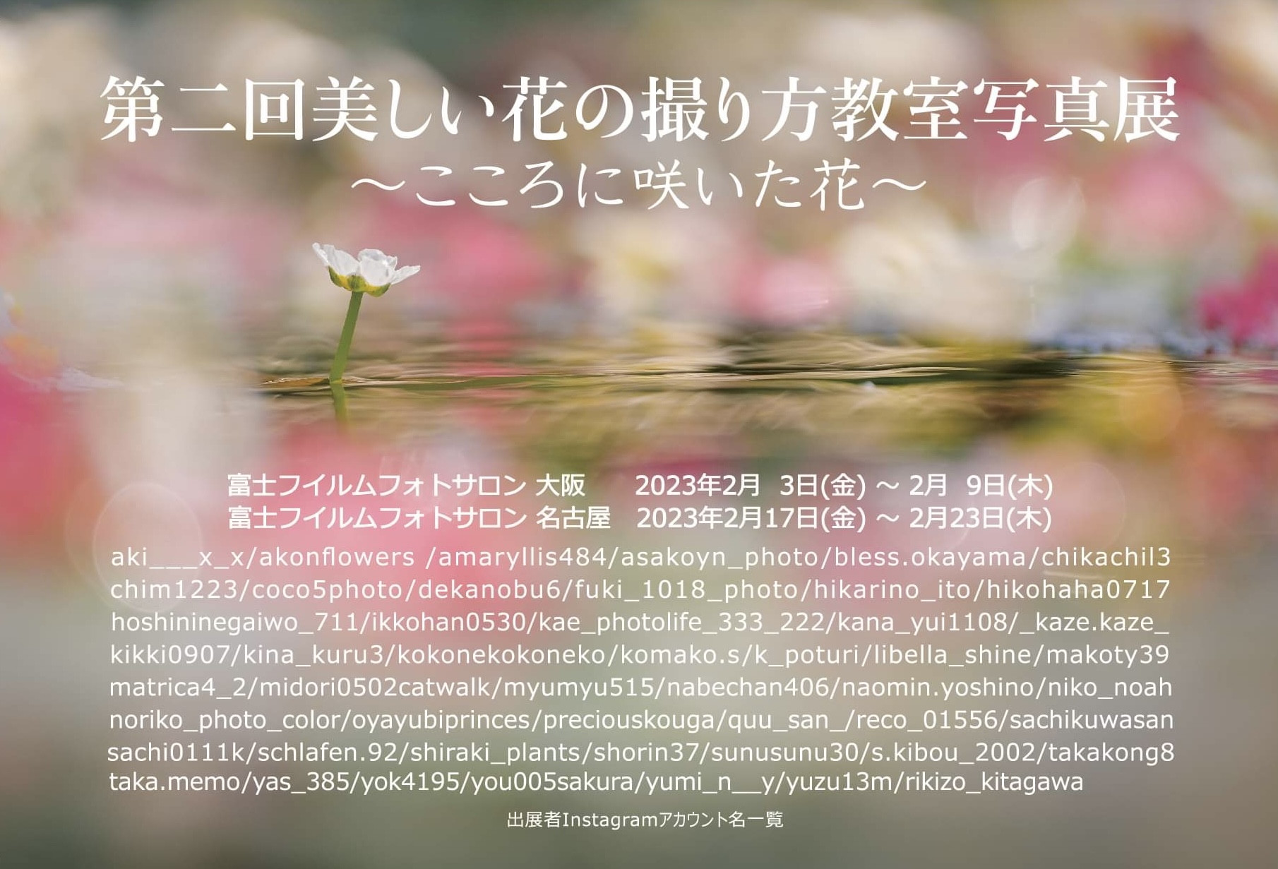 第二回美しい花の撮り方教室写真展〜こころに咲いた花〜