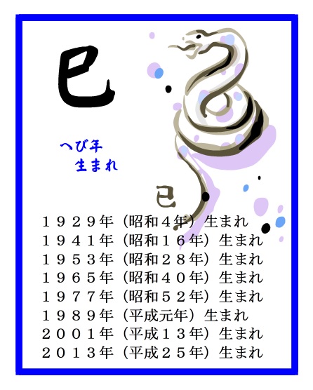 ２02５年 へび年（巳年）生まれの運勢　干支（えと）占い