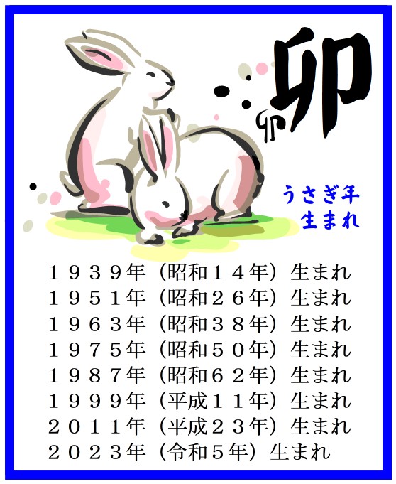 2026年うさぎ年（卯年）生まれの運命　えと占い