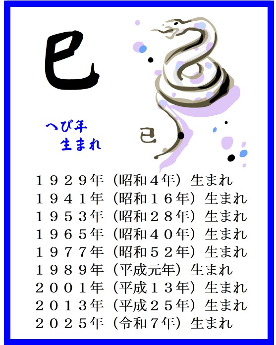 2026年へび年（巳年）生まれの運命　えと占い