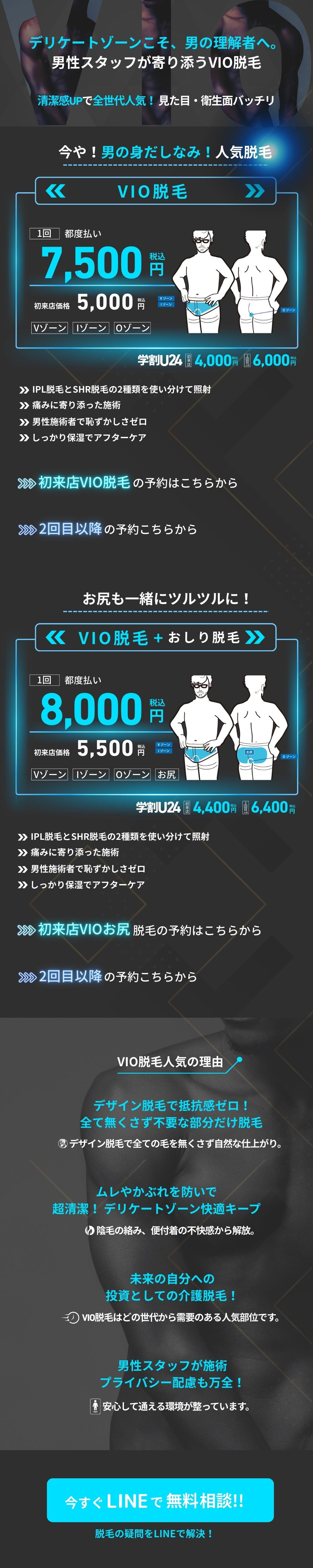 宝塚 メンズ脱毛 男性