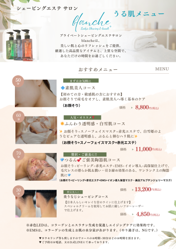 ベージュ　グリーン　ナチュラル　エステサロン　広告　チラシ　A4 (15).png