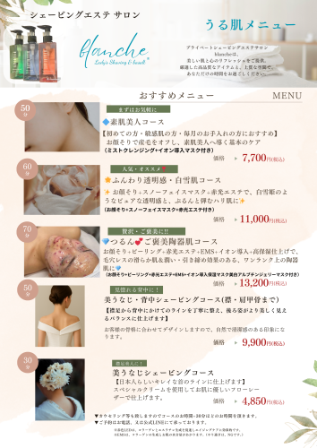 ベージュ　グリーン　ナチュラル　エステサロン　広告　チラシ　A4 (5).png