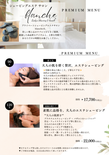 ベージュ　グリーン　ナチュラル　エステサロン　広告　チラシ　A4 (7).png