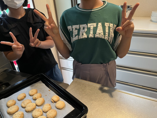 クッキー作り　レッスンの合間に
