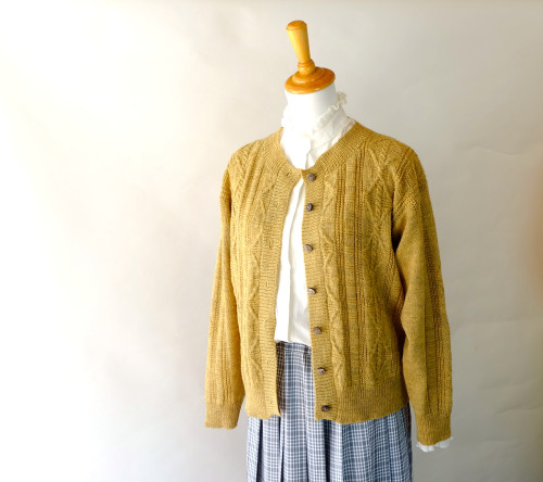 ウールアルパカカーディガンｰマロン